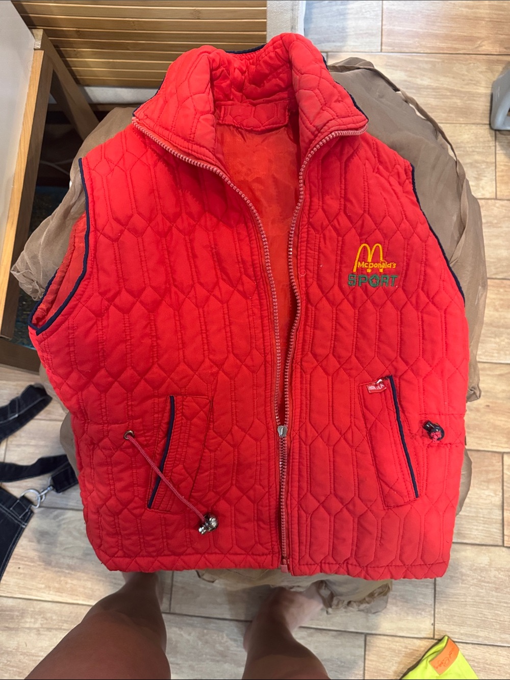 McDonald's Red Quilted Logo Vest